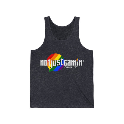 Not Just Gamin' Pride Unisex Jersey Tank