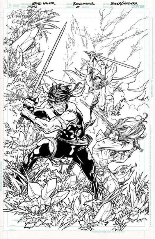 Titans #29 Cover B Brad Walker Card Stock Variant (DC K.O.)