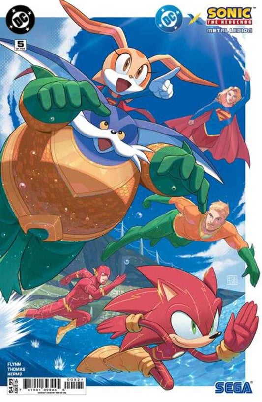 DC X Sonic The Hedgehog Metal Legion #5 (Of 5) Cover B Min Ho Kim Card Stock Variant