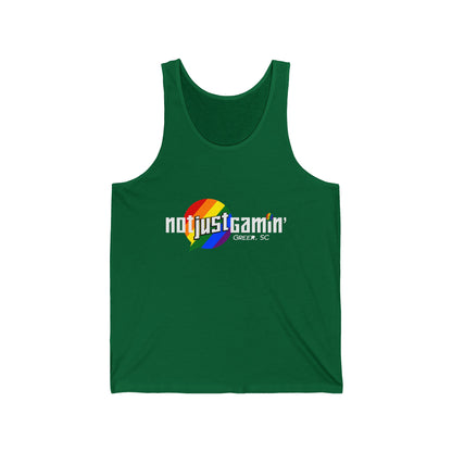 Not Just Gamin' Pride Unisex Jersey Tank