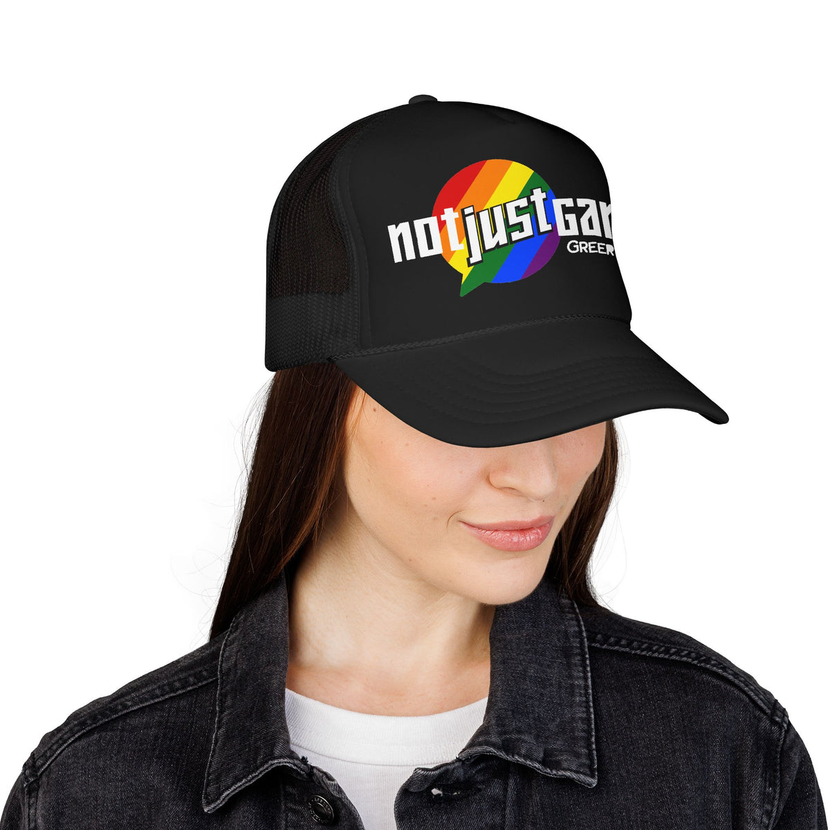 Not Just Gamin' Pride Foam Trucker Hat