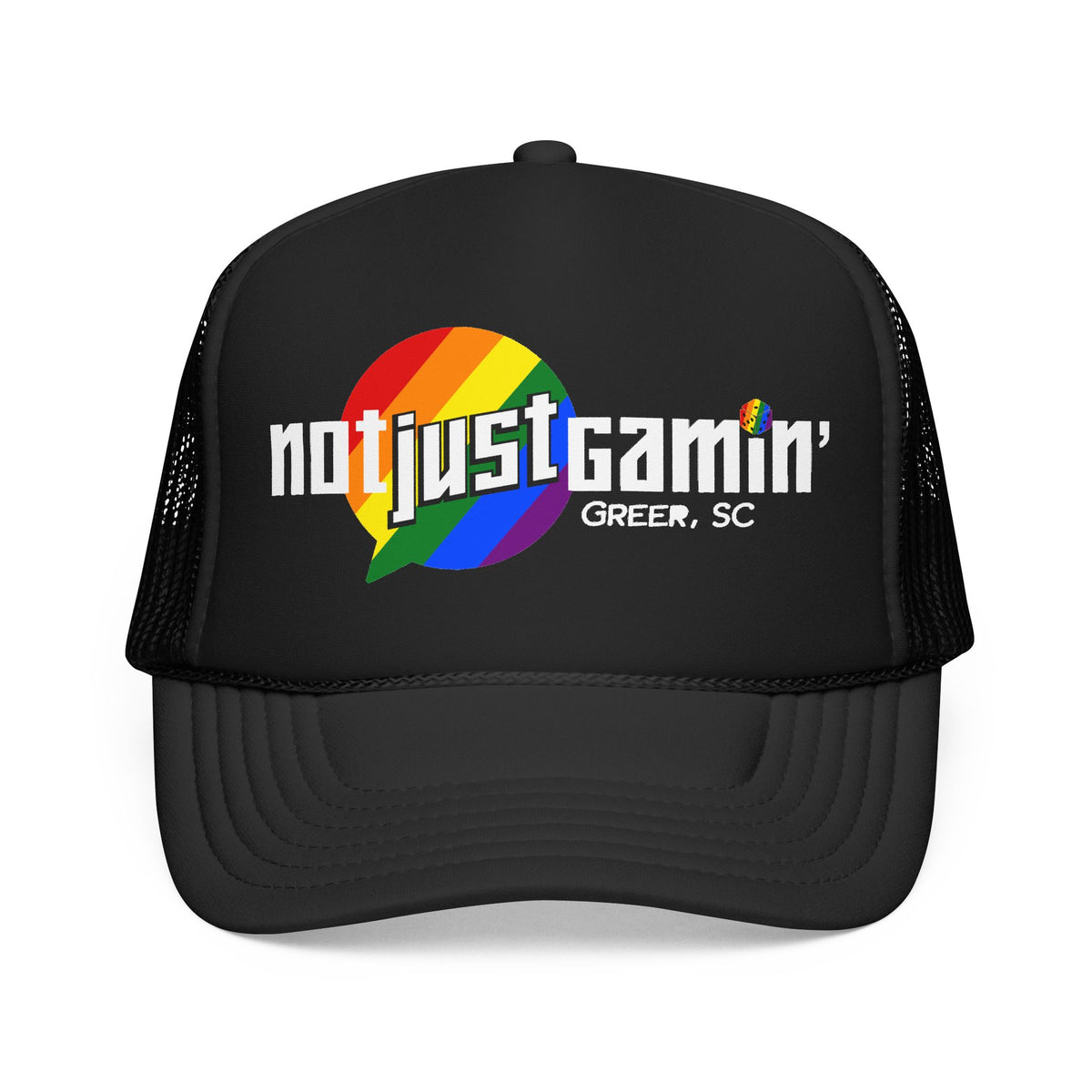 Not Just Gamin' Pride Foam Trucker Hat