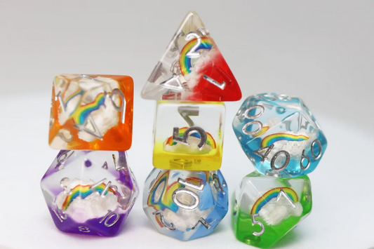 Foam Brain - Double Rainbow Dice Set