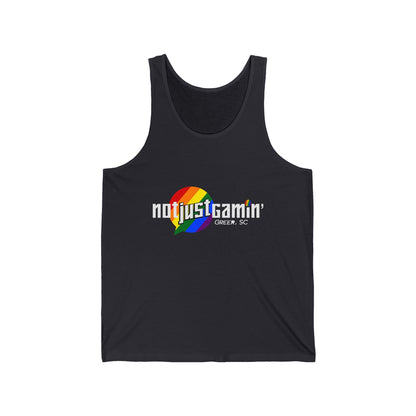 Not Just Gamin' Pride Unisex Jersey Tank
