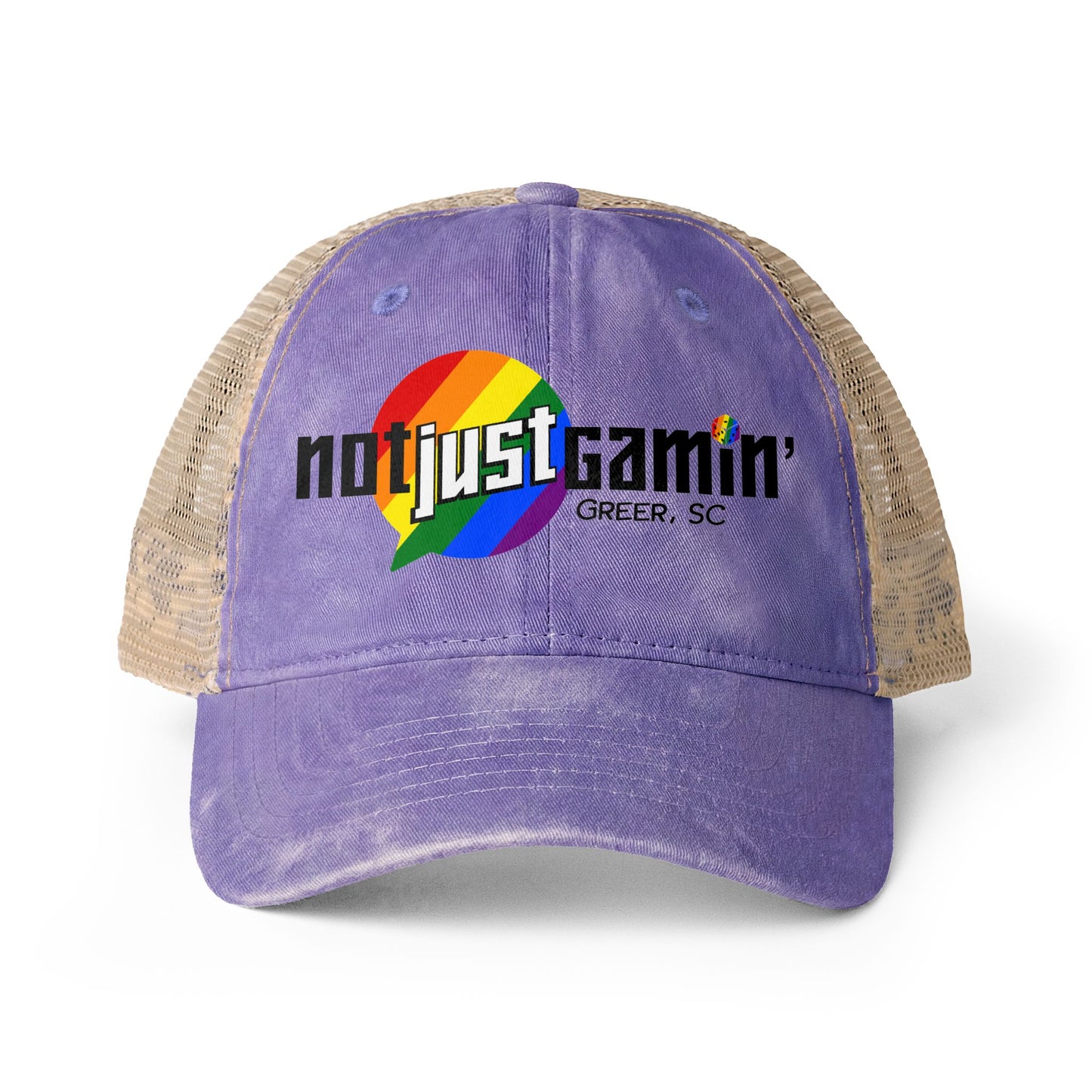 Not Just Gamin' Women's Pride Washed Mesh-Back Cap