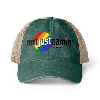 Not Just Gamin' Women's Pride Washed Mesh-Back Cap