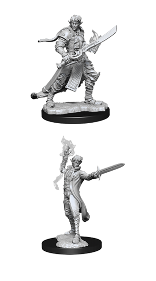 Deepcuts Unpainted Miniatures: W11 - Male Elf Magus (Magic User)