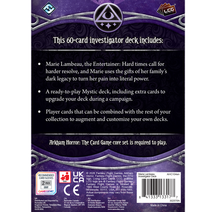 Arkham Horror: The Card Game - Marie Lambeau Investigator Deck