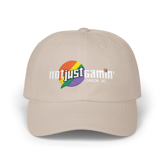 Not Just Gamin' Pride Embroidered Casual Baseball Hat
