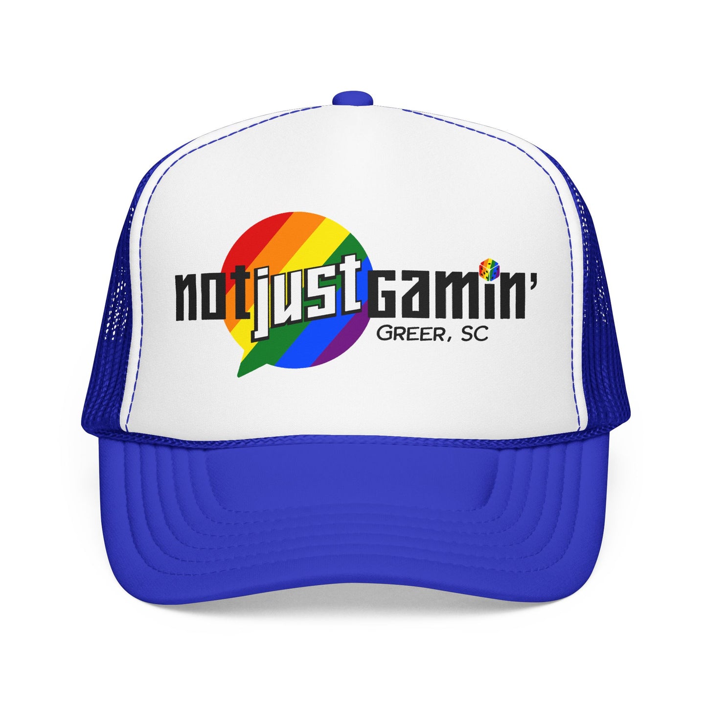 Not Just Gamin' Pride Foam Trucker Hat