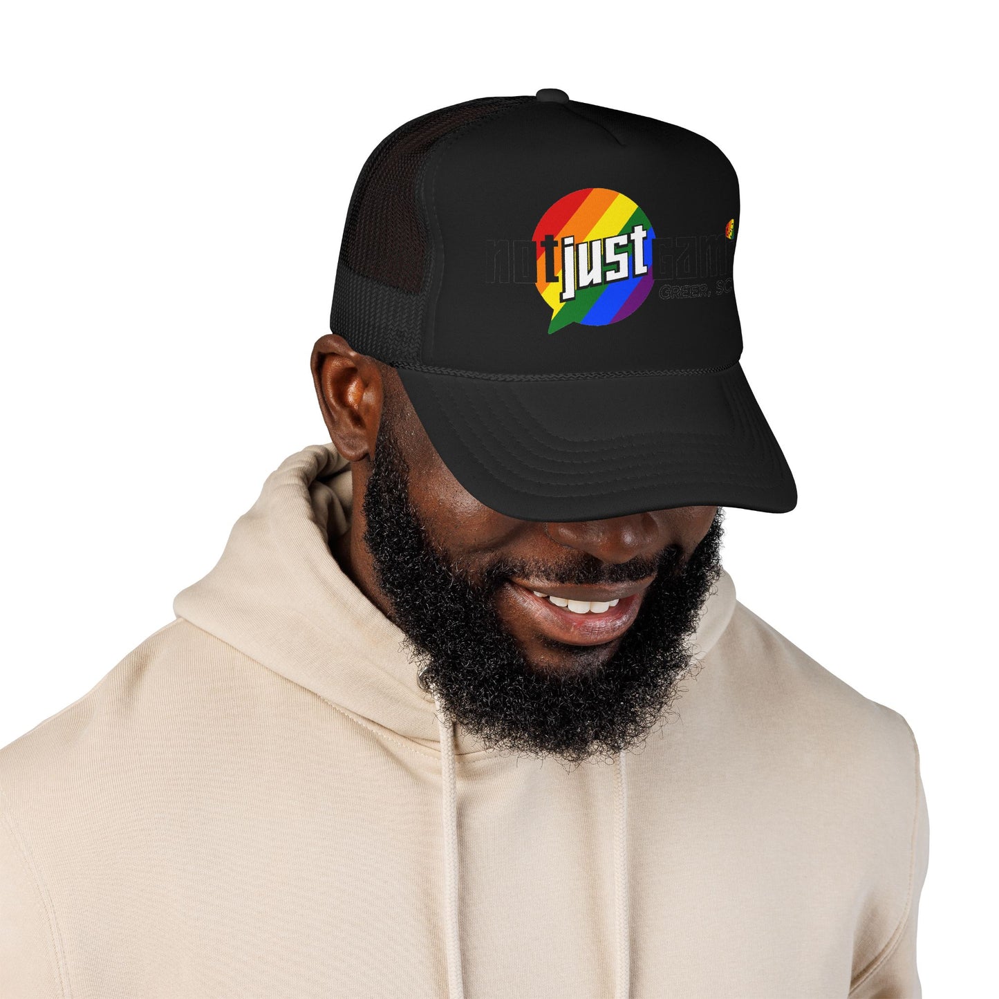 Not Just Gamin' Pride Foam Trucker Hat