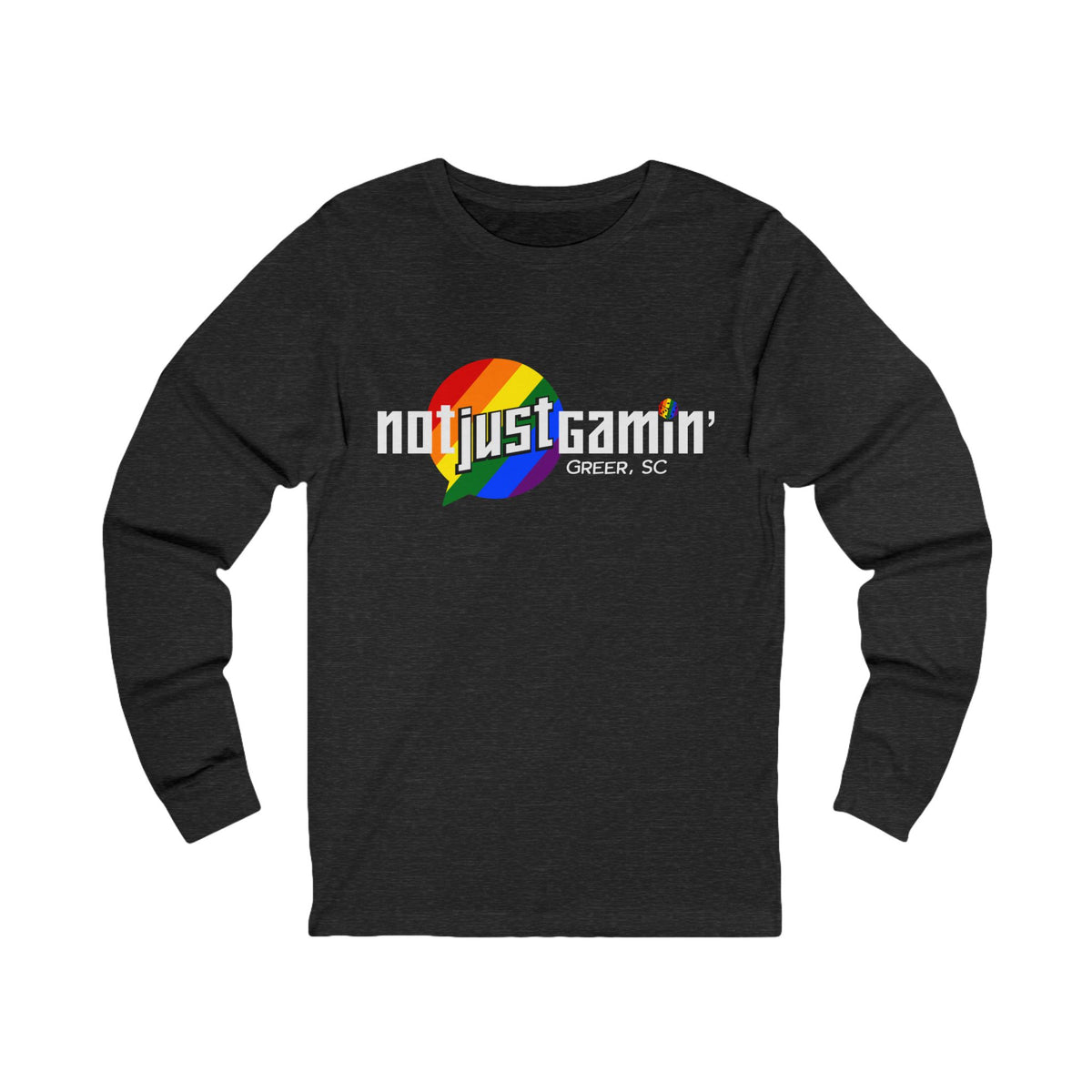 Not Just Gamin' Pride Unisex Jersey Long Sleeve Tee