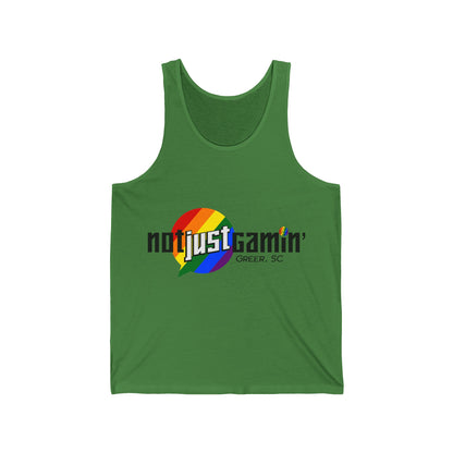 Not Just Gamin' Pride Unisex Jersey Tank