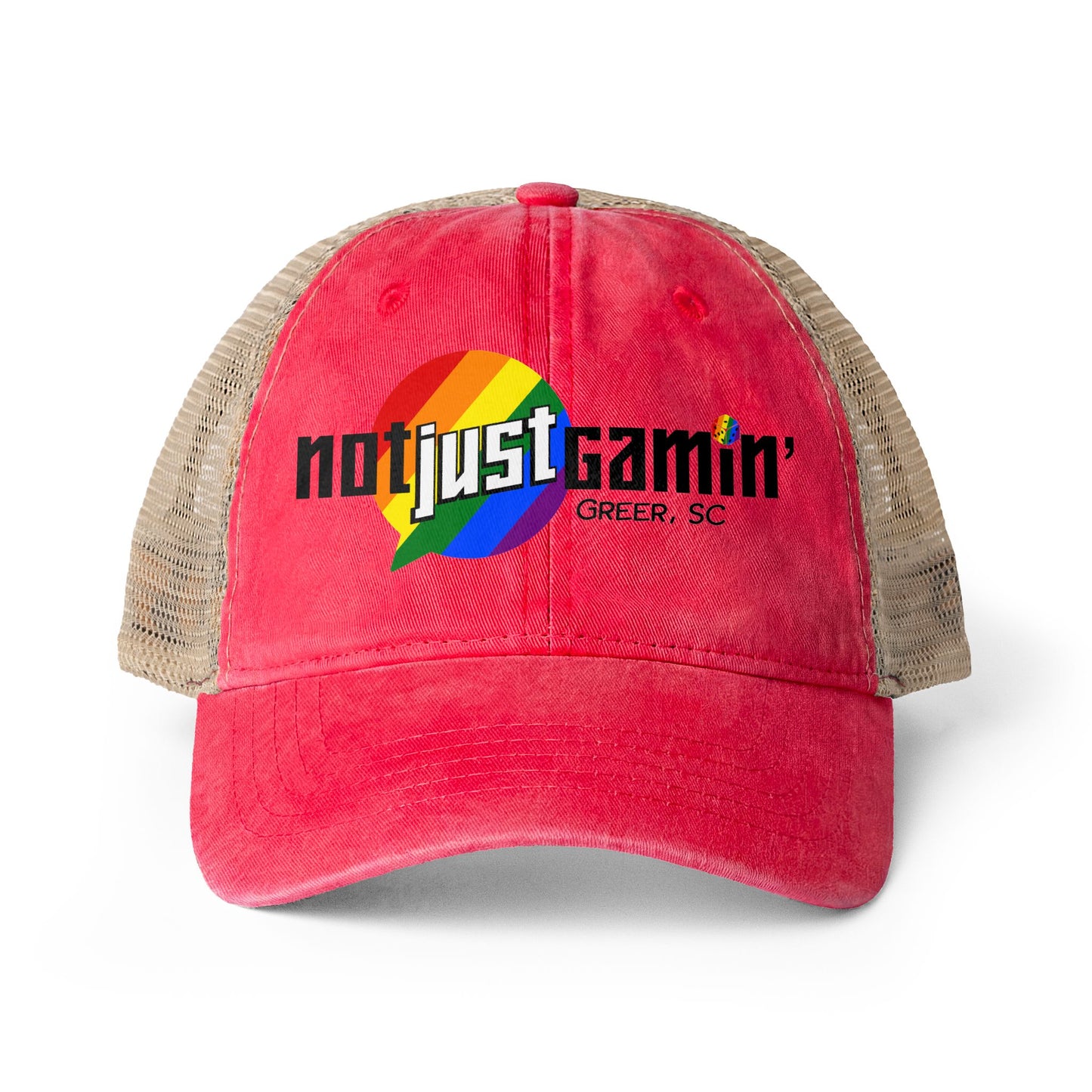 Not Just Gamin' Women's Pride Washed Mesh-Back Cap