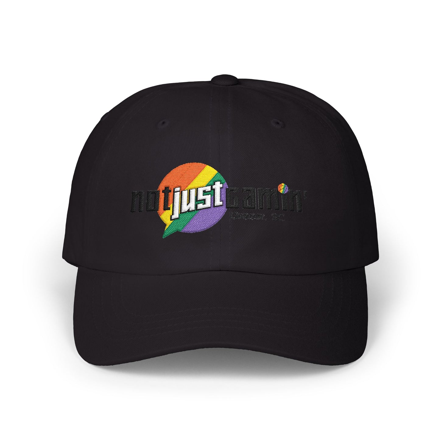 Not Just Gamin' Pride Embroidered Casual Baseball Hat