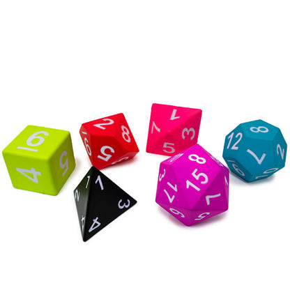 Foam Dice: Giant Dice- 6-Die Set- Solid Colors