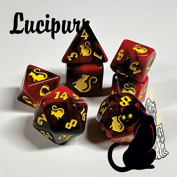 Kitty Clacks: 7-Die Set Lucipurr