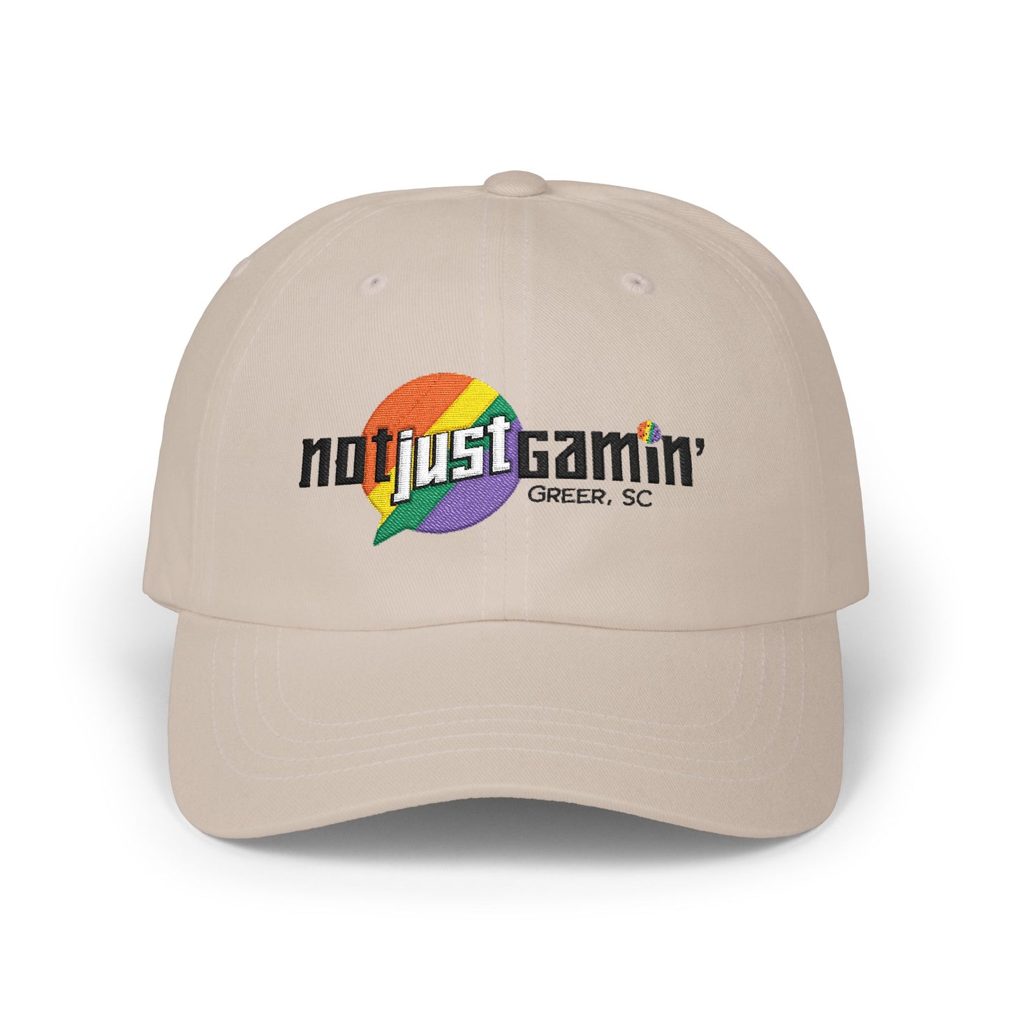 Not Just Gamin' Pride Embroidered Casual Baseball Hat