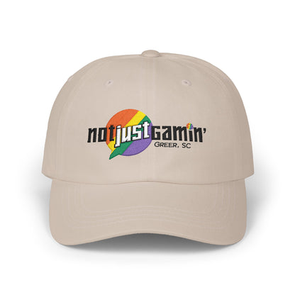 Not Just Gamin' Pride Embroidered Casual Baseball Hat