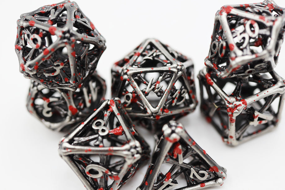 Foam Brain - Vampire Bones - Hollow Metal RPG Dice Set