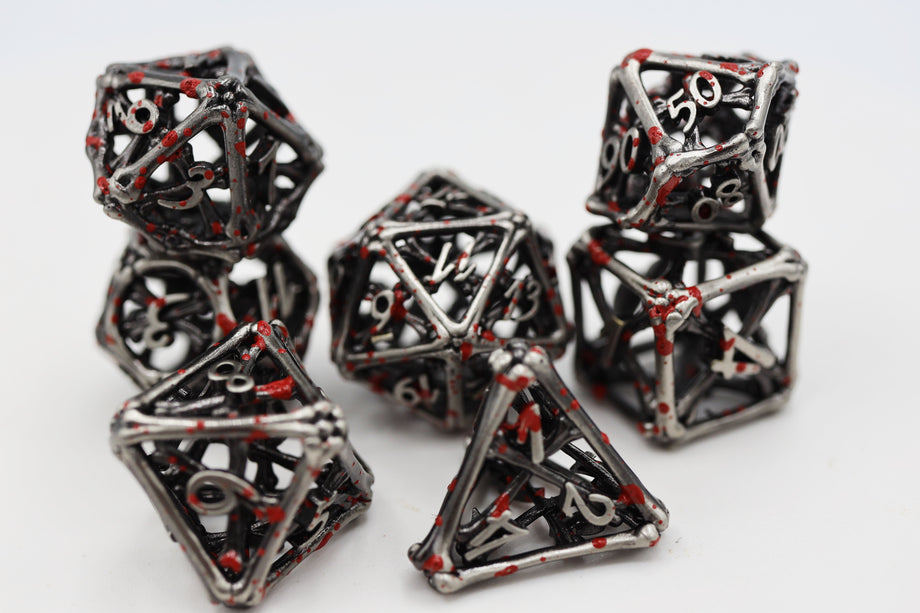 Foam Brain - Vampire Bones - Hollow Metal RPG Dice Set