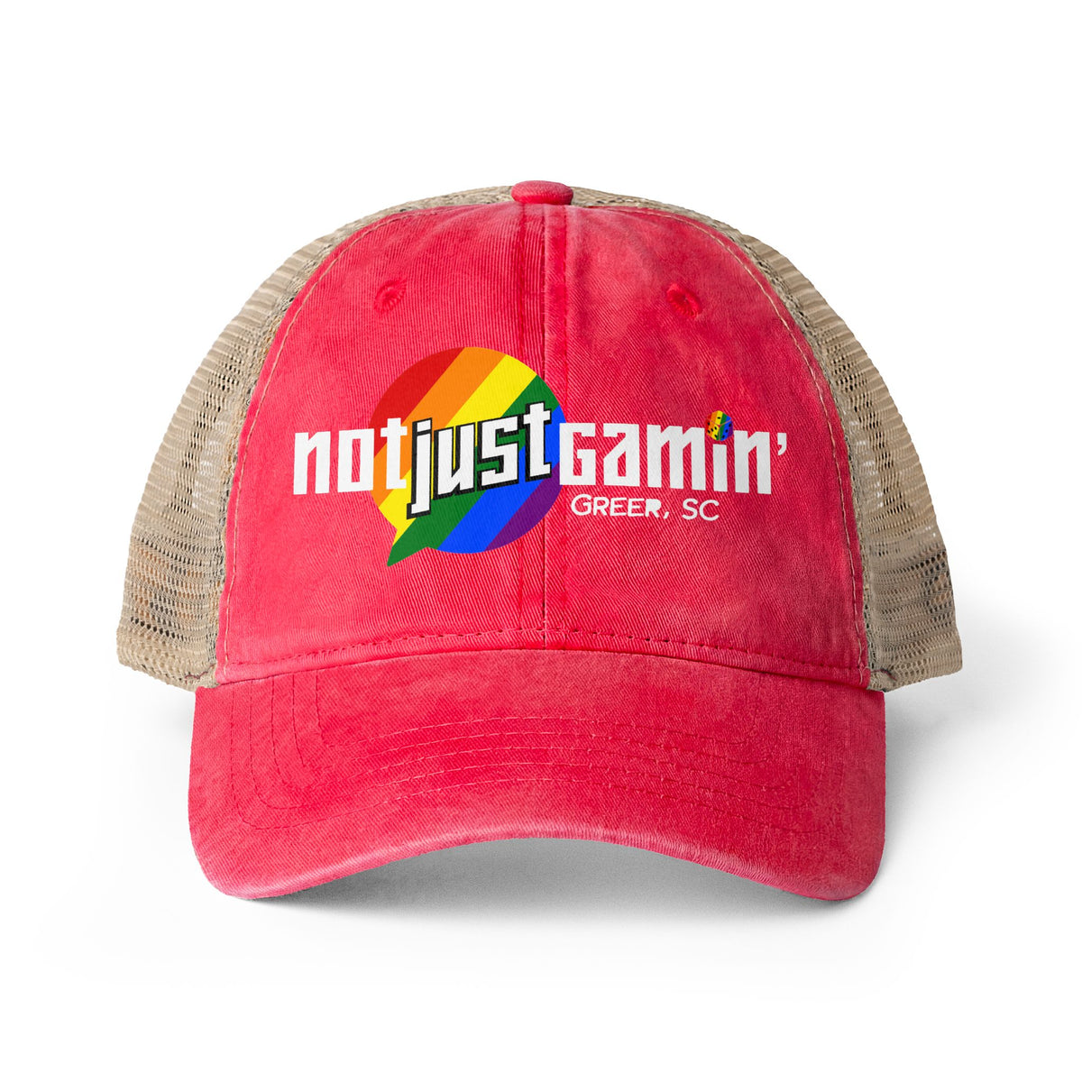 Not Just Gamin' Women's Pride Washed Mesh-Back Cap