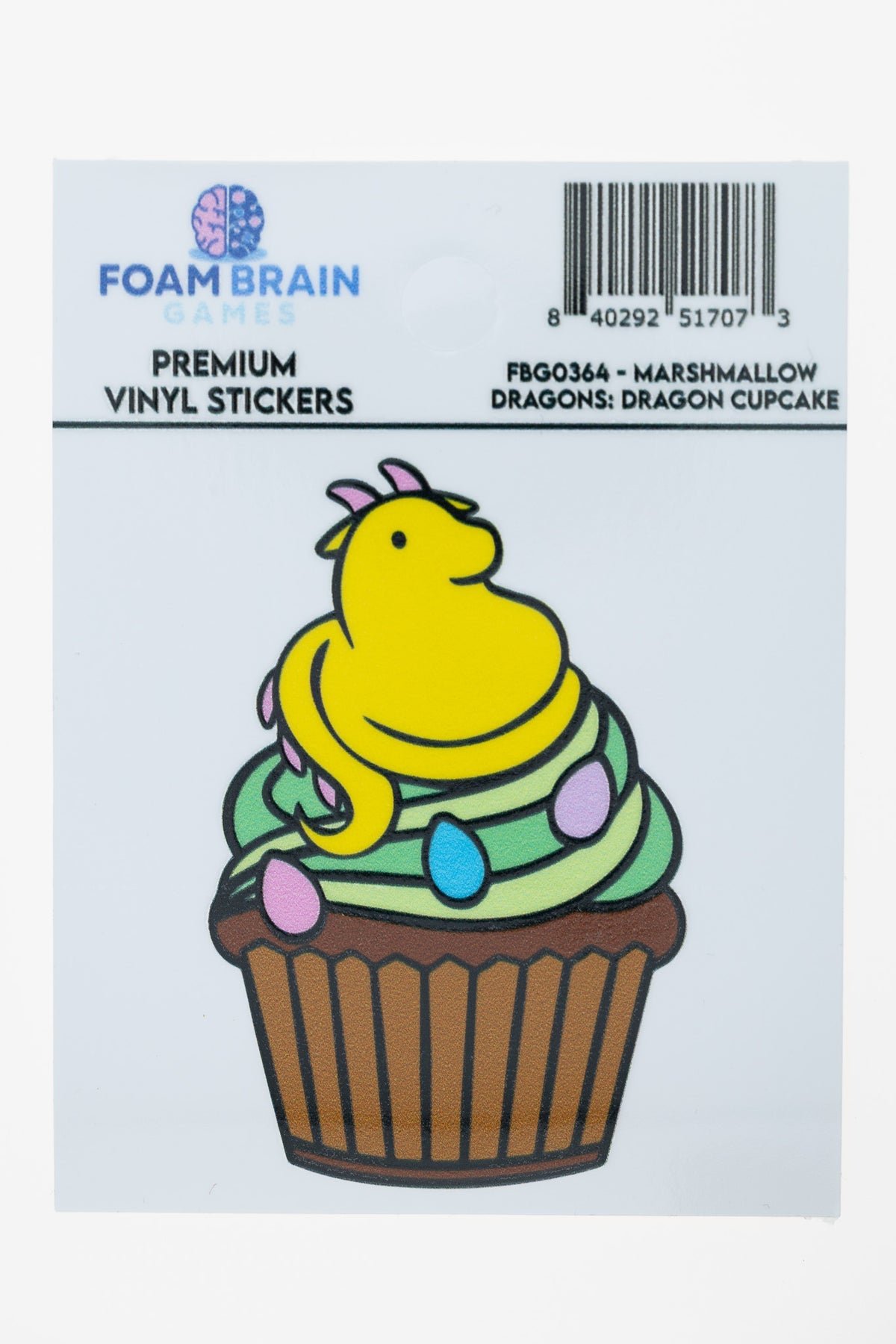 MARSHMALLOW DRAGONS: DRAGON CUPCAKE STICKER