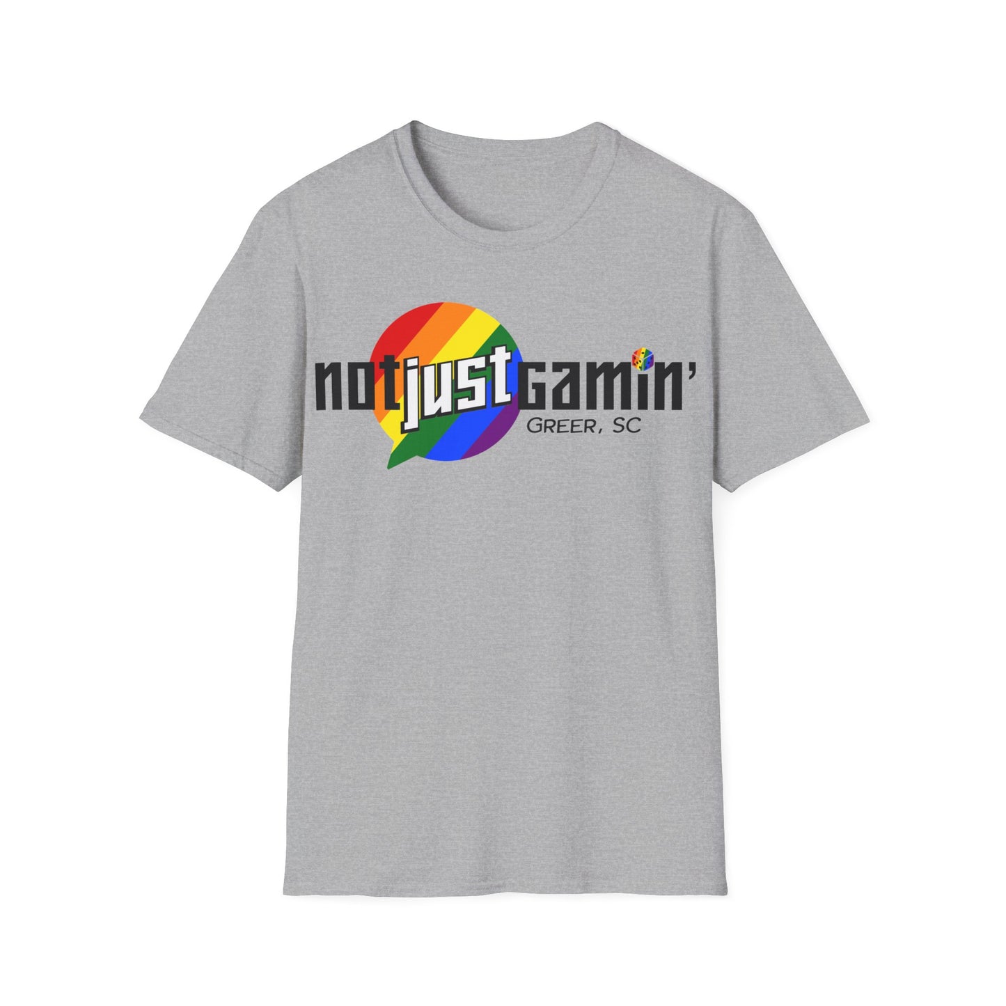 Not Just Gamin' Pride Unisex Softstyle T-Shirt