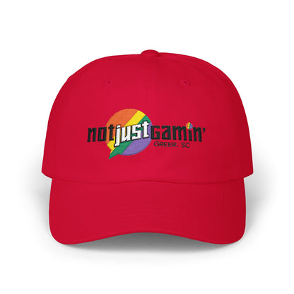 Not Just Gamin' Pride Embroidered Casual Baseball Hat