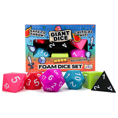 Foam Dice: Giant Dice- 6-Die Set- Solid Colors