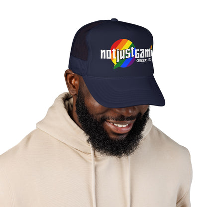 Not Just Gamin' Pride Foam Trucker Hat