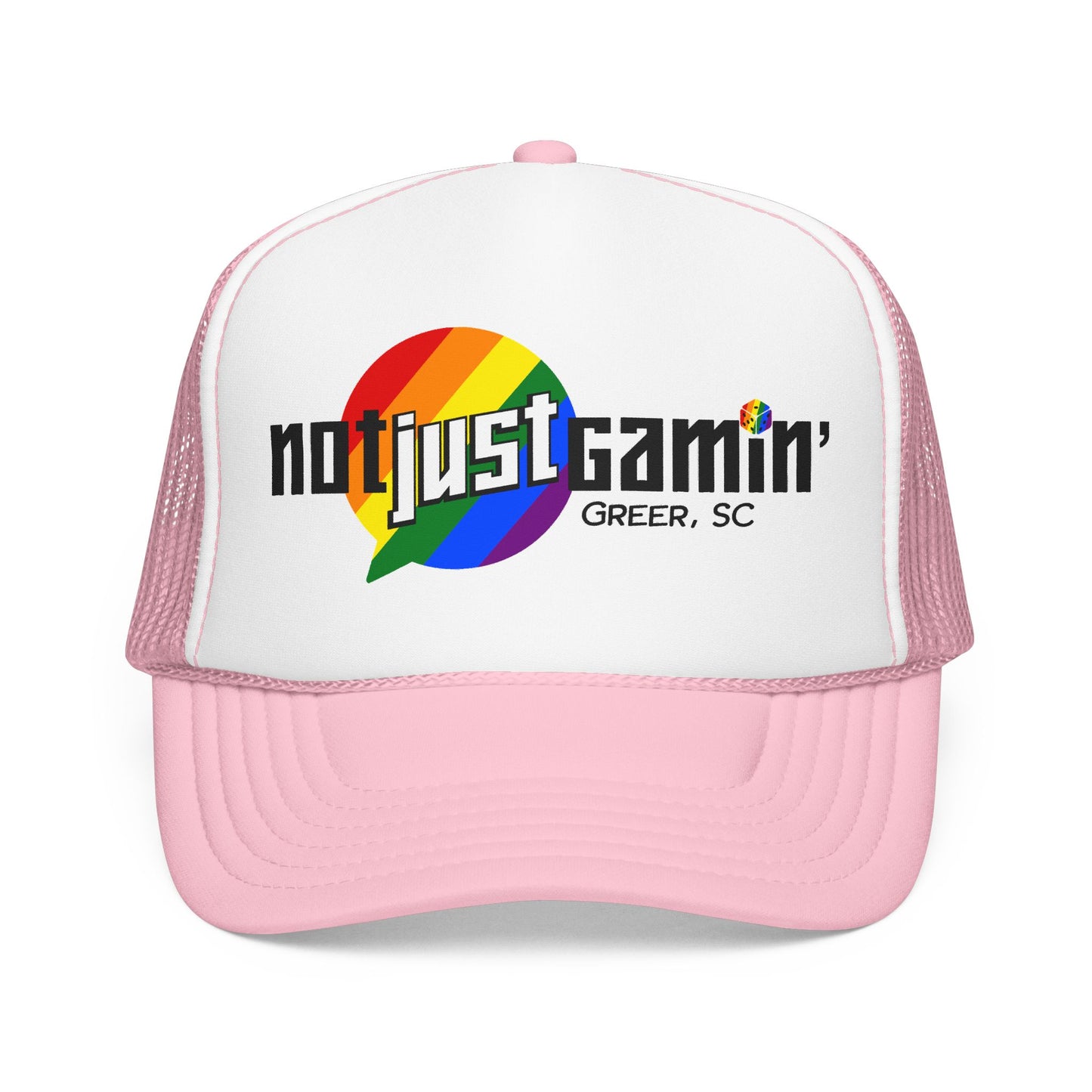 Not Just Gamin' Pride Foam Trucker Hat