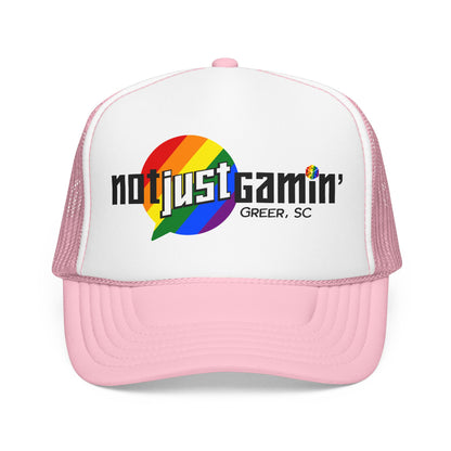 Not Just Gamin' Pride Foam Trucker Hat