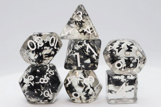 Foam Brain - Butterfly Kiss - Black RPG Dice Set