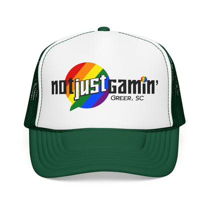 Not Just Gamin' Pride Foam Trucker Hat