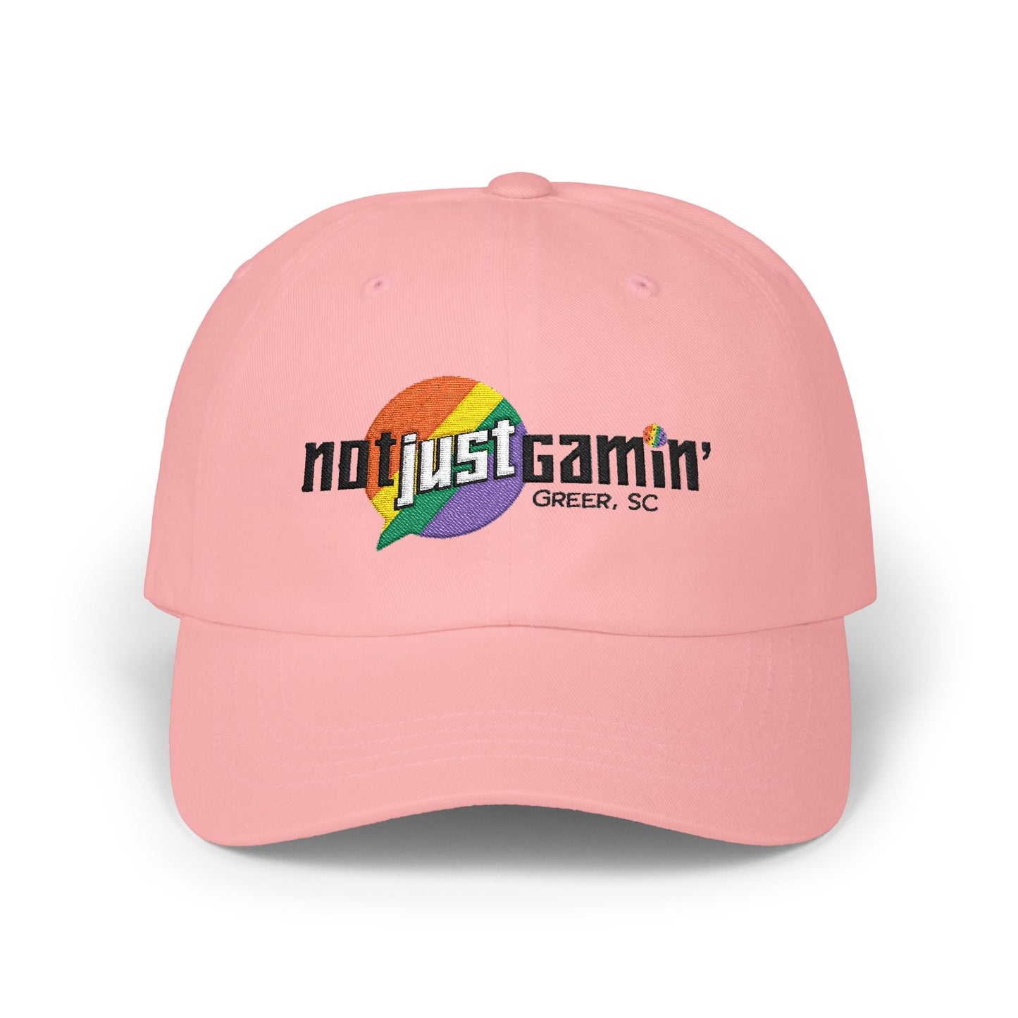 Not Just Gamin' Pride Embroidered Casual Baseball Hat
