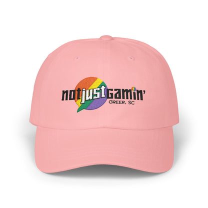 Not Just Gamin' Pride Embroidered Casual Baseball Hat