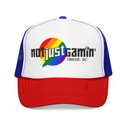 Not Just Gamin' Pride Foam Trucker Hat
