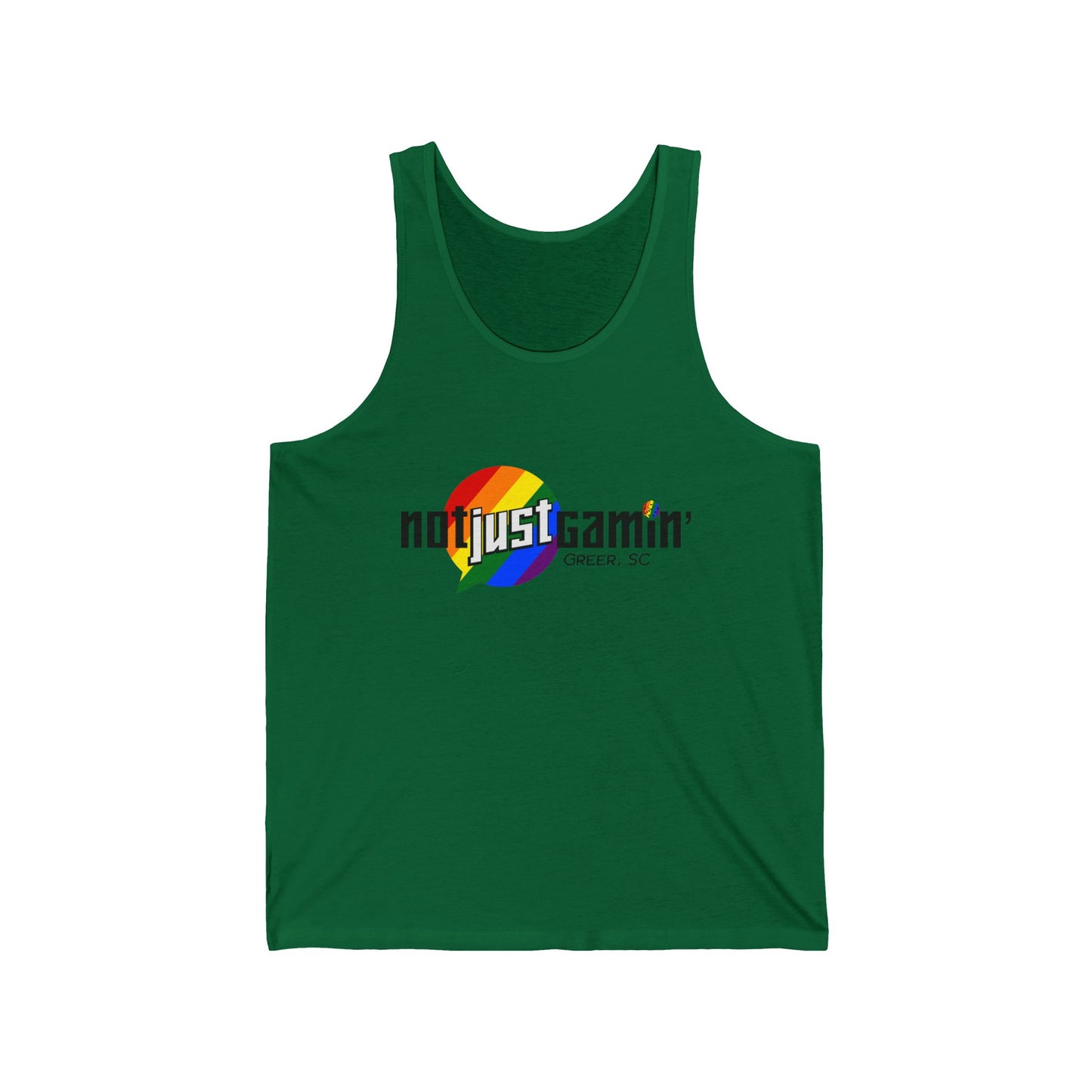 Not Just Gamin' Pride Unisex Jersey Tank