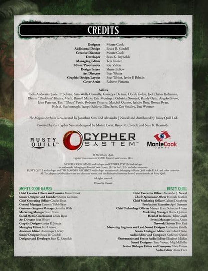 The Magnus Archives RPG: Core Book (Cypher System)