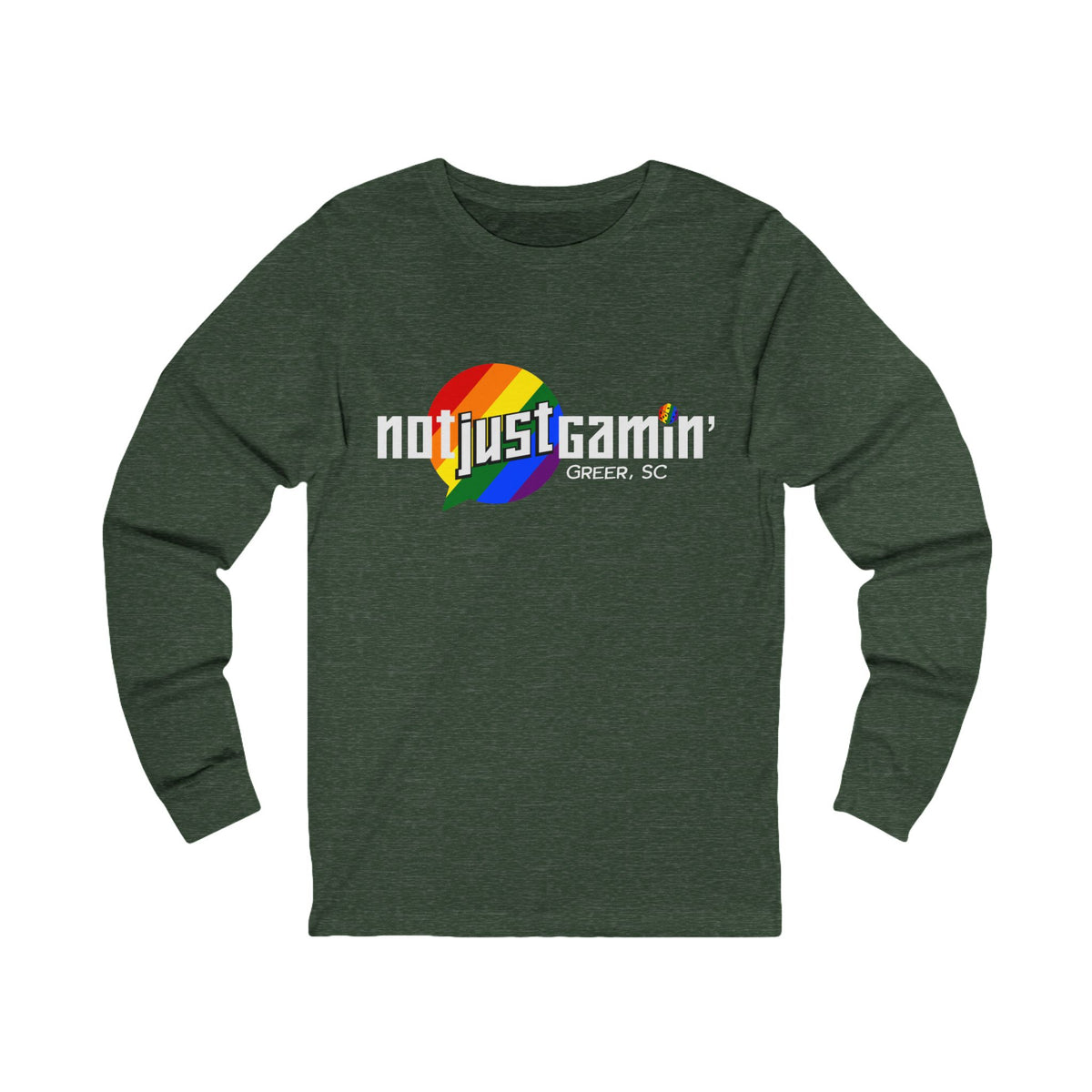 Not Just Gamin' Pride Unisex Jersey Long Sleeve Tee