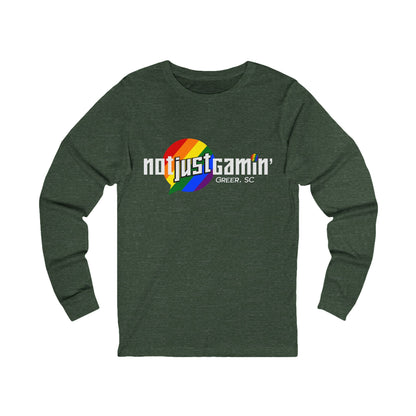 Not Just Gamin' Pride Unisex Jersey Long Sleeve Tee