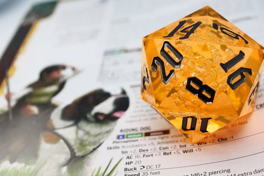 Foam Brain - 55mm Titan D20 - Sharp Edge Orange Bubbles