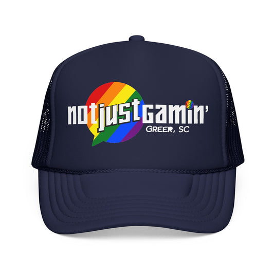 Not Just Gamin' Pride Foam Trucker Hat