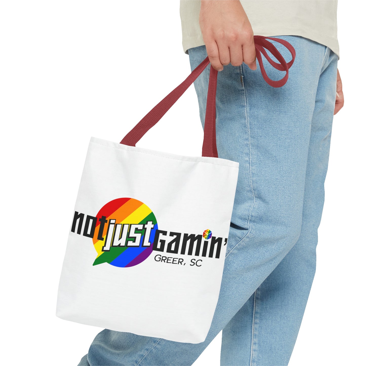 Not Just Gamin' Pride Tote Bags