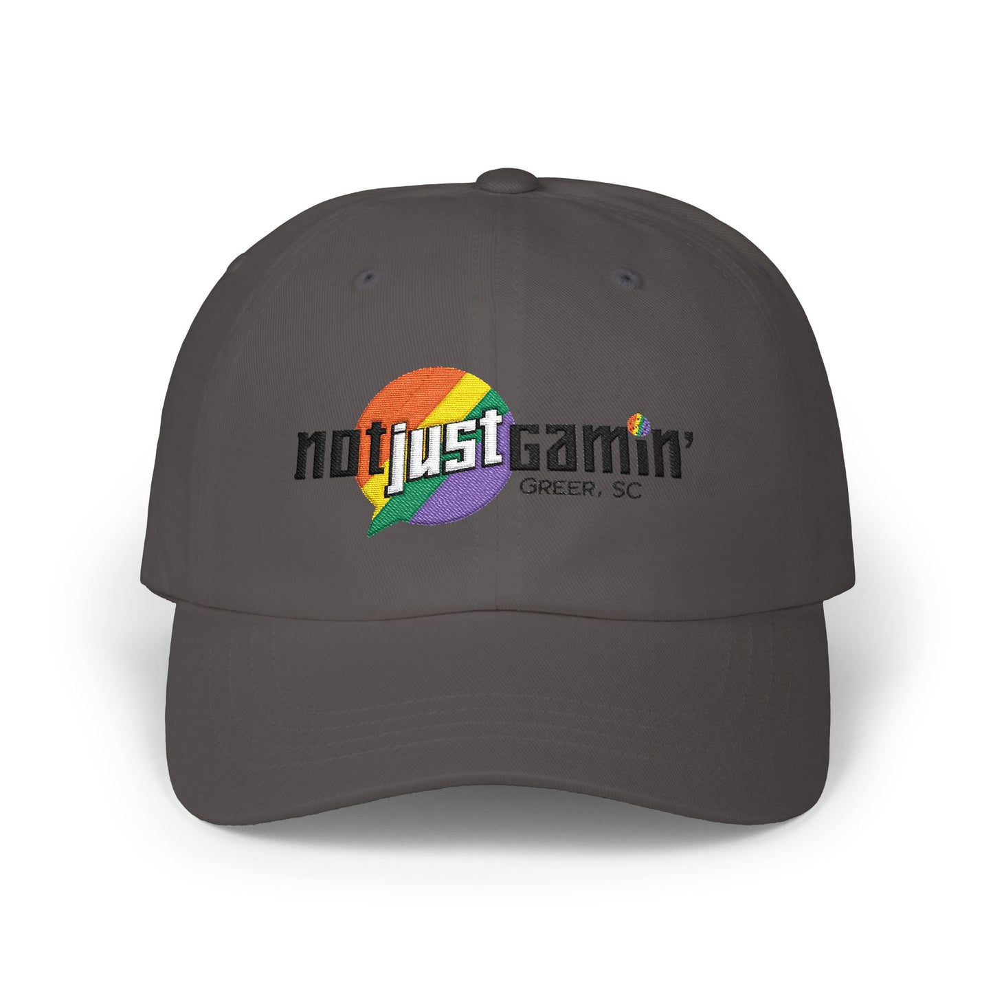 Not Just Gamin' Pride Embroidered Casual Baseball Hat