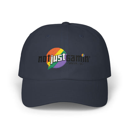 Not Just Gamin' Pride Embroidered Casual Baseball Hat
