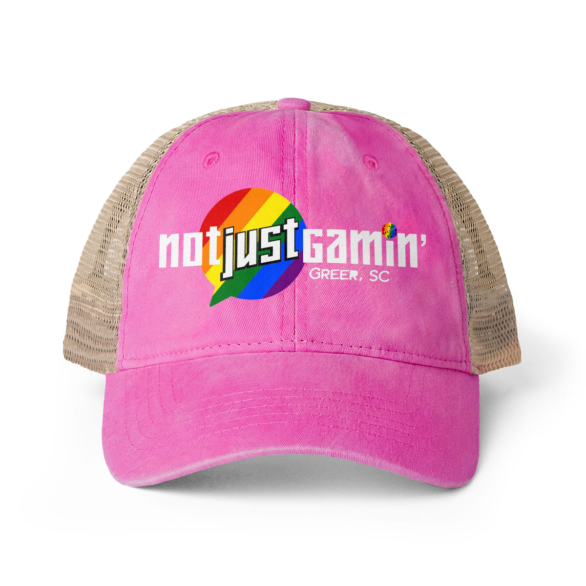 Not Just Gamin' Women's Pride Washed Mesh-Back Cap