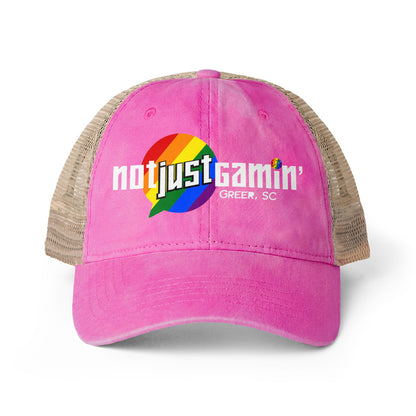 Not Just Gamin' Women's Pride Washed Mesh-Back Cap