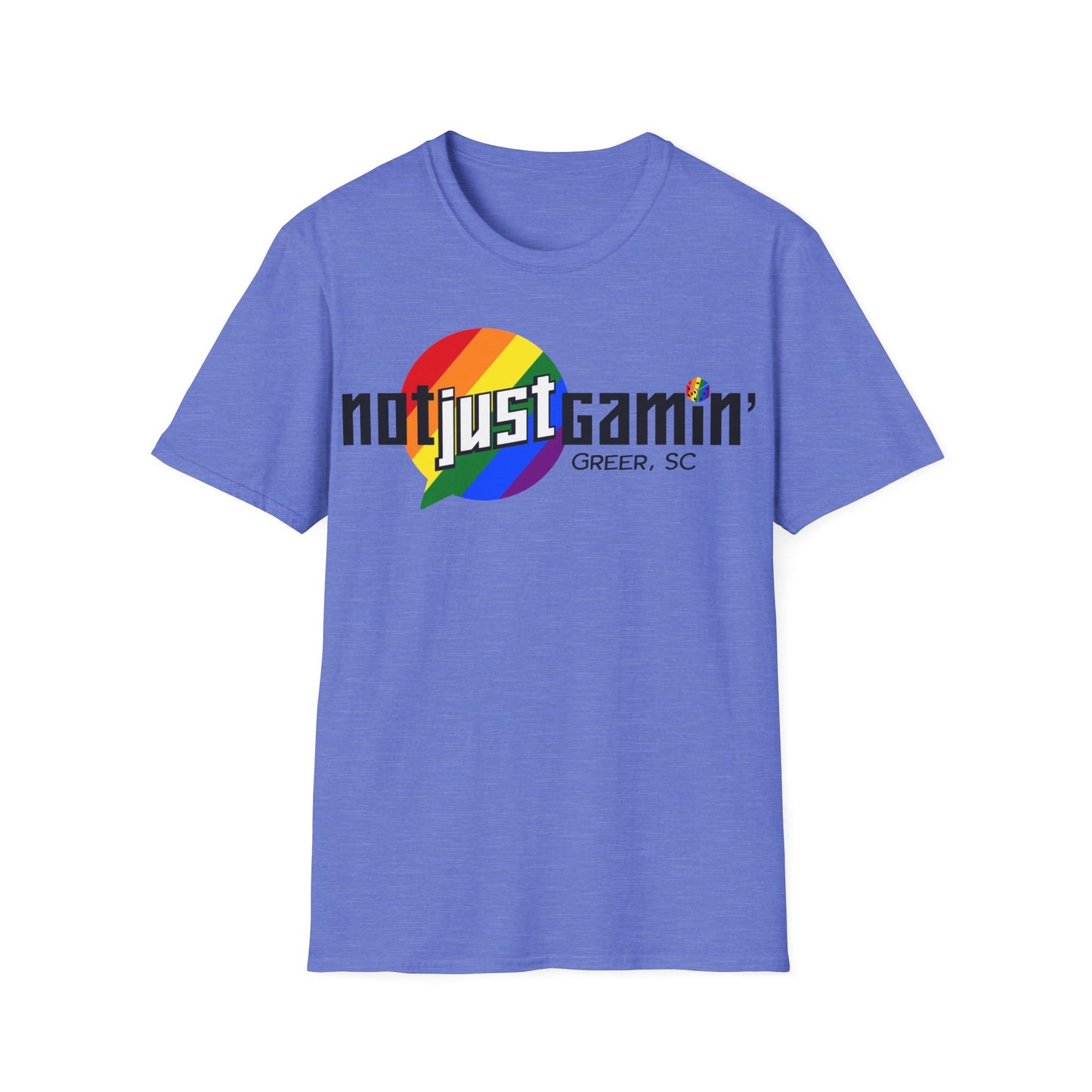 Not Just Gamin' Pride Unisex Softstyle T-Shirt